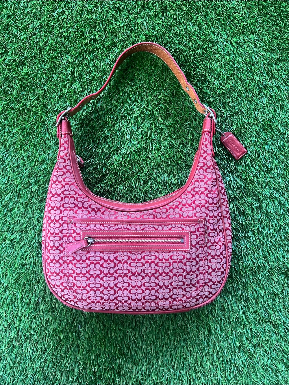 Red coach bag